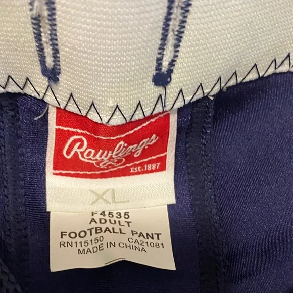 Rawlings Adult Navy Blue Football Pants - Picture 7 of 9
